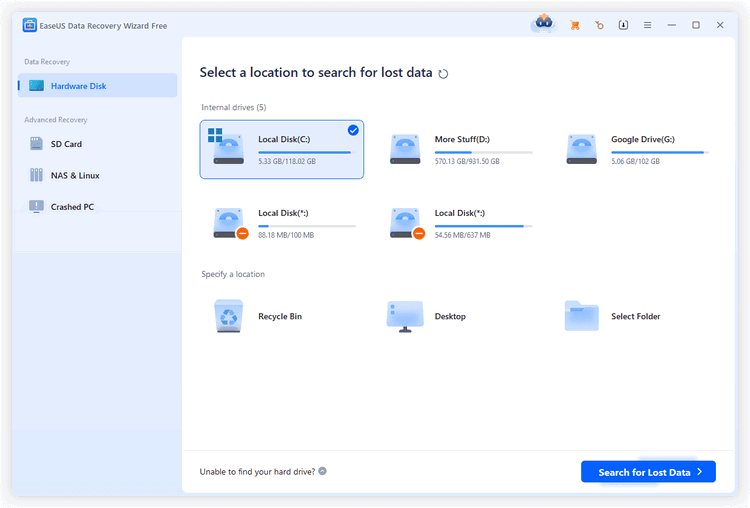EaseUS Data Recovery Wizard